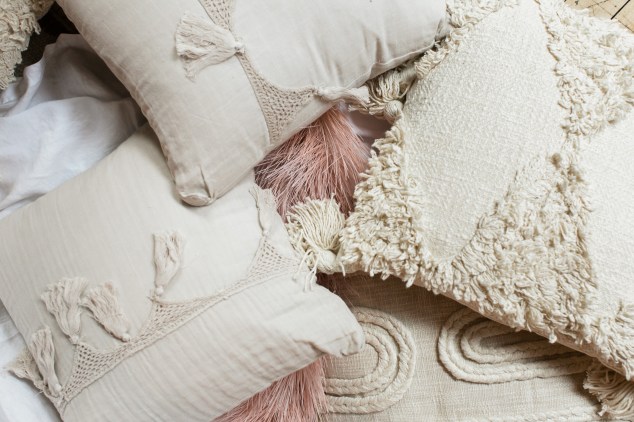 Reverie styling creme throw pillows